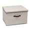 Household Essentials Canvas Storage Box with Lid